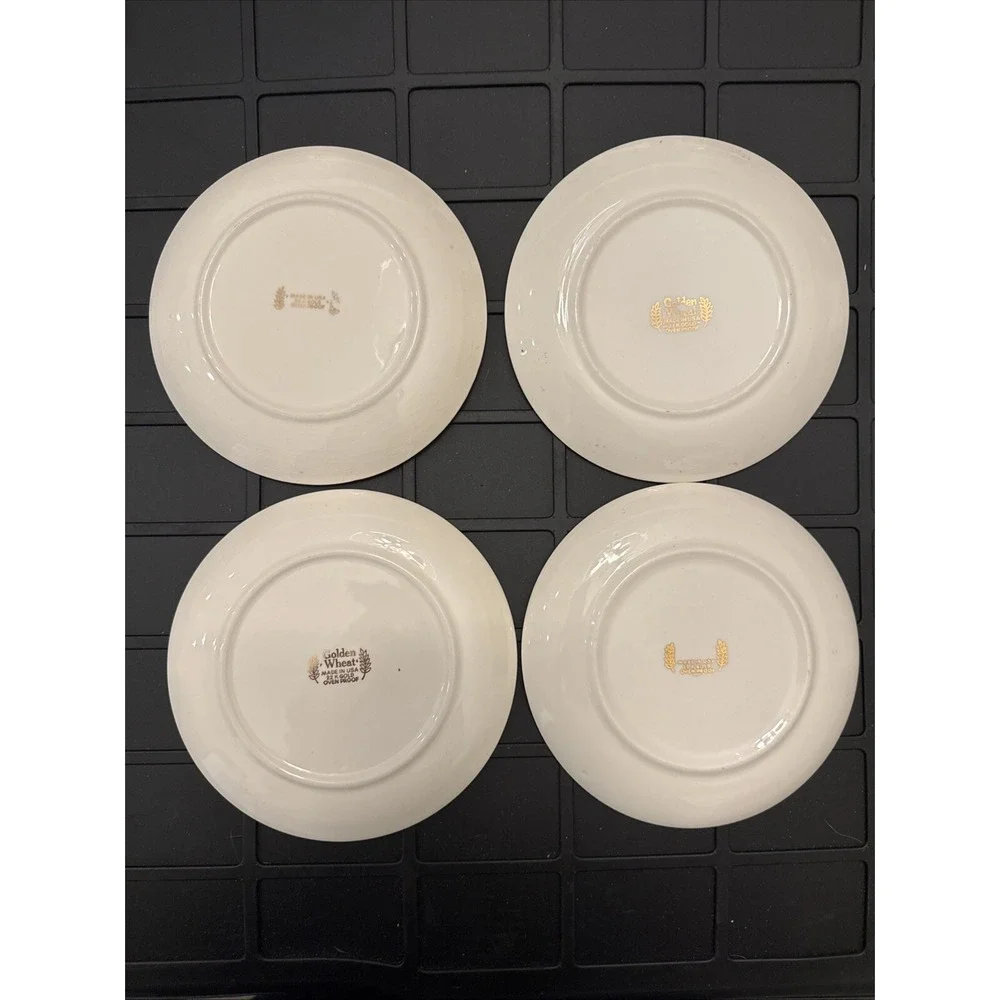 Vintage Golden Wheat dinnerware  22 K Gold Small‎ Plate 6